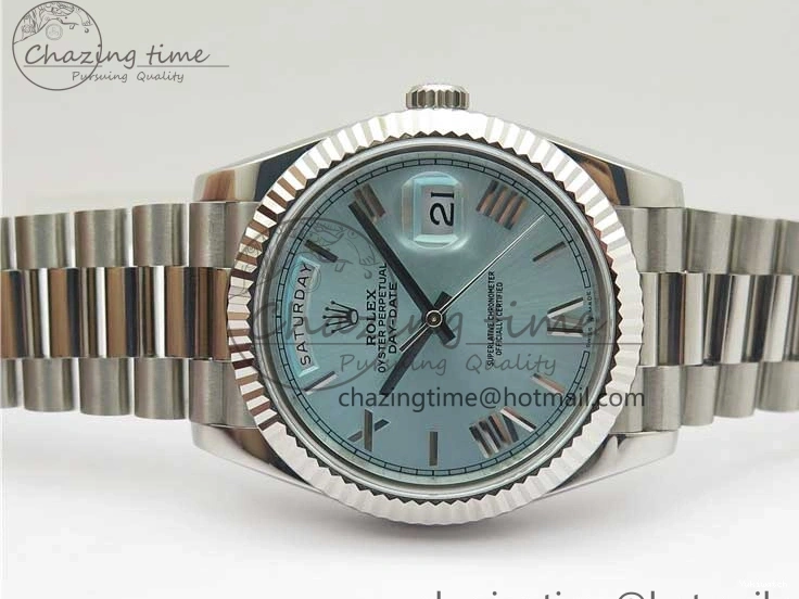 SS Dial 1:1 A2836 Tiffany SS Bracelet Maker Roman Date 40 Bp Blue Edition Day on Best 0412